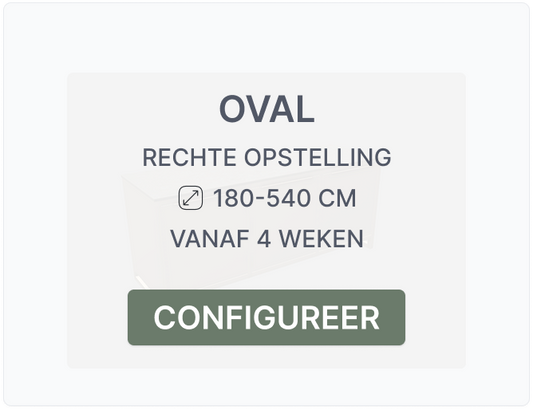 Oval | Rechte opstelling