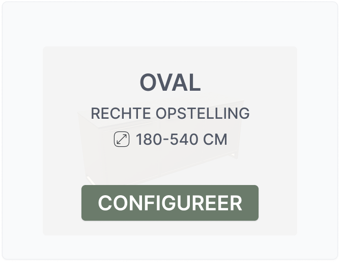 Oval | Rechte opstelling