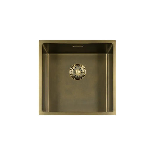 Spoelbak met Quooker Kraan Patina Goud