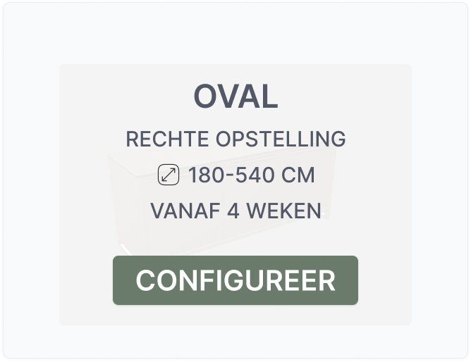 Oval | Rechte opstelling