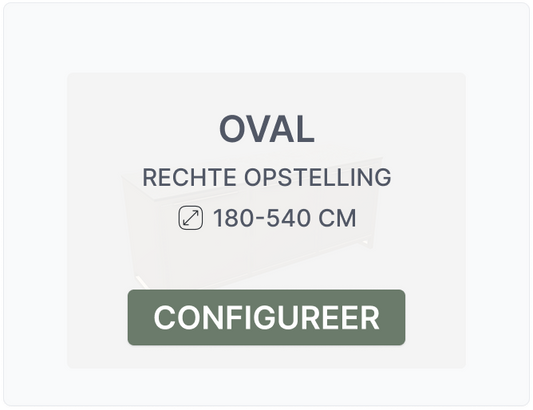 Oval | Rechte opstelling